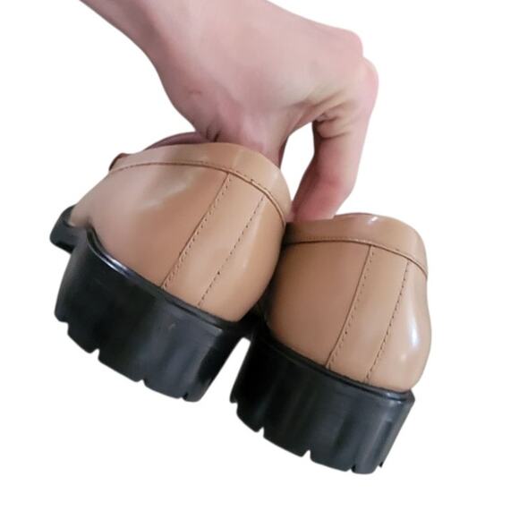 Free People Liv Loafer Women's Size 8/38 Camel Brown Leather Slip-on Shoes - NEW - Picture 5 of 8